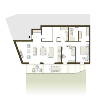 Appartement A02 - niv Rez inférieur