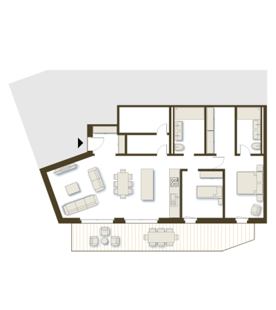 Appartement B - niv Rez inférieur