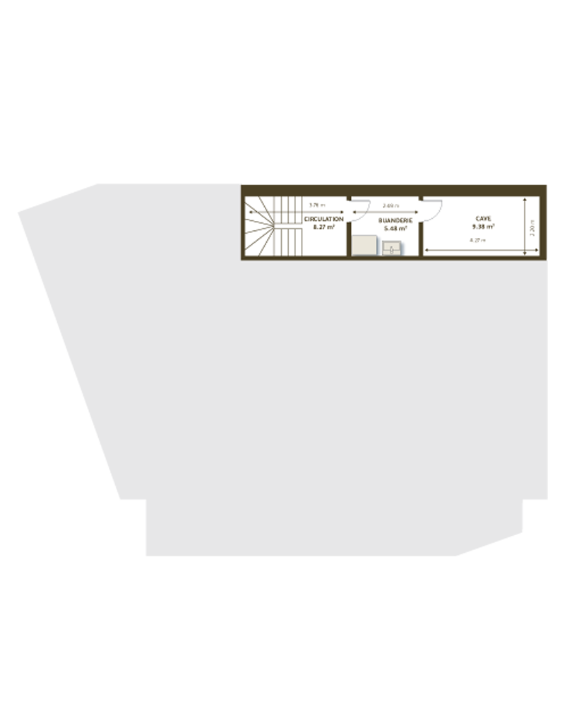 Duplex-Terrasse B - Rez inférieur