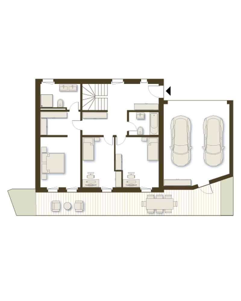 Duplex-Terrasse B - Rez supérieur